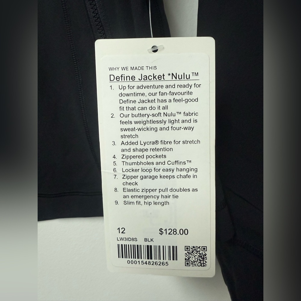 LuluLemon Define Jacket Nulu in Black - Picture 4 of 8